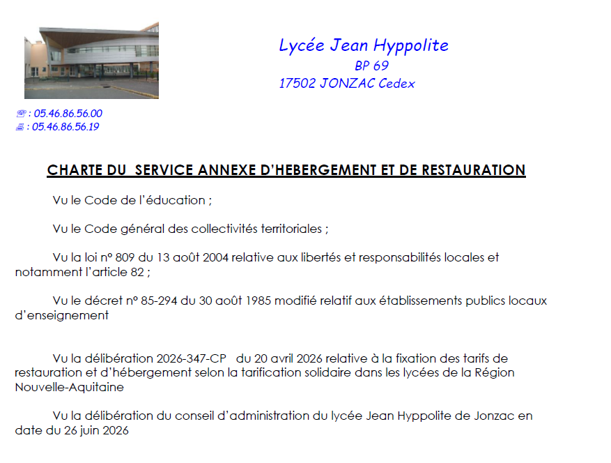 Charte du service annexe dhebergement